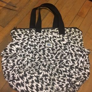 Black and white carry-all/tote